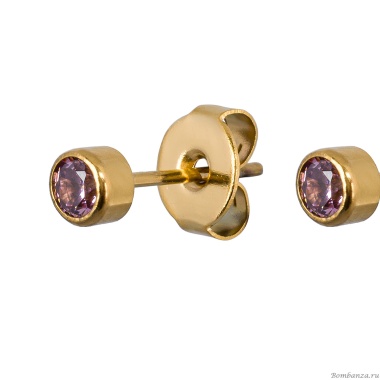 Пусеты Fiore Luna, Cubic zirconia Rhodolite, SWE0128 PH G Пусеты Fiore Luna, Cubic zirconia Rhodolite, SWE0128 PH G